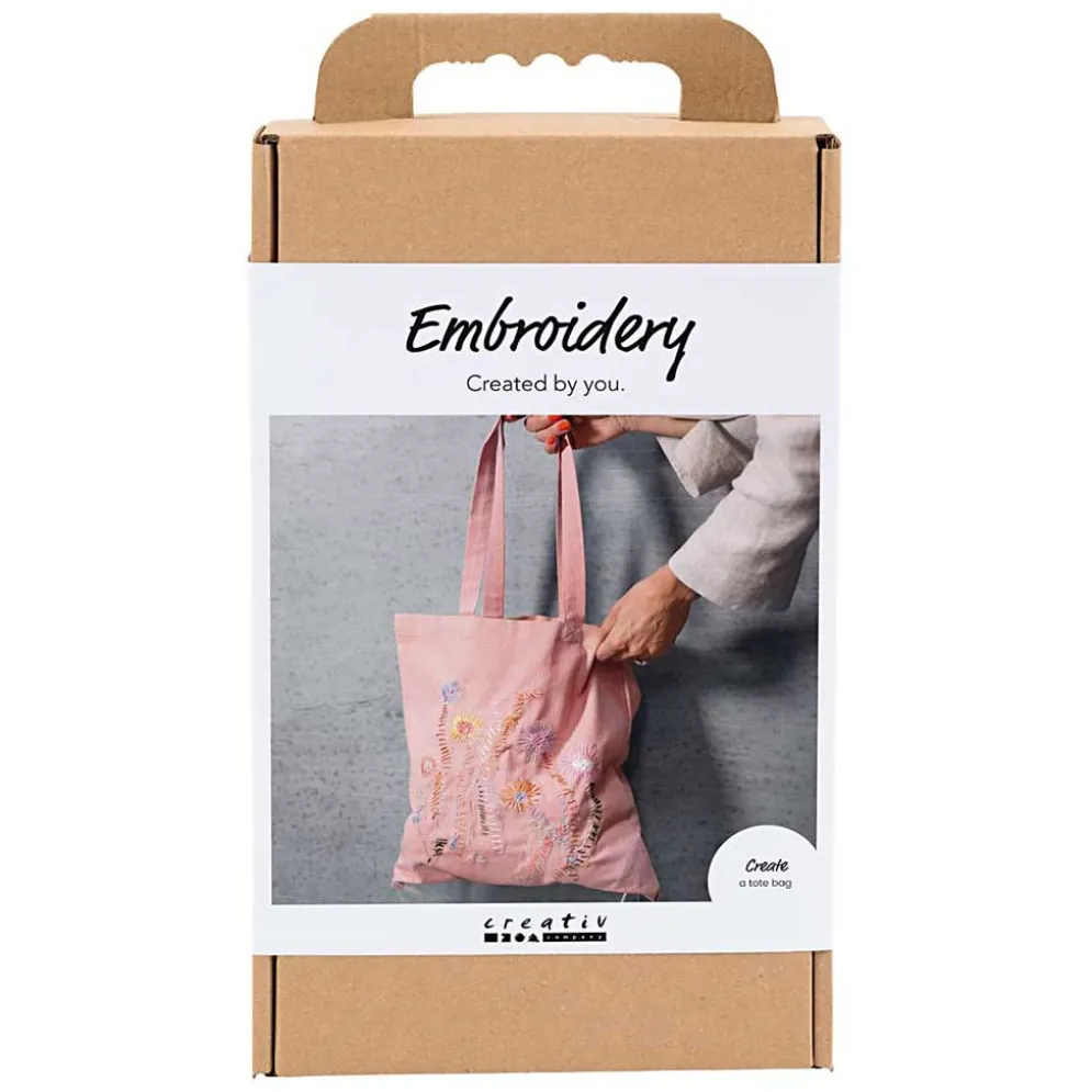 DIY Kit Broderi, Mulepose, soft rosa