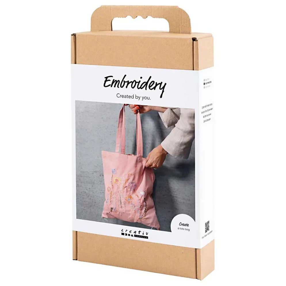 DIY Kit Broderi, Mulepose, soft rosa