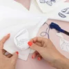 DIY Kit Broderi, servietter, Off white
