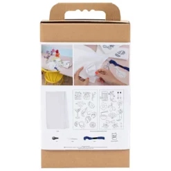 DIY Kit Broderi, servietter, Off white