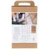 DIY Kit Broderi, strømper 3 par, hvid