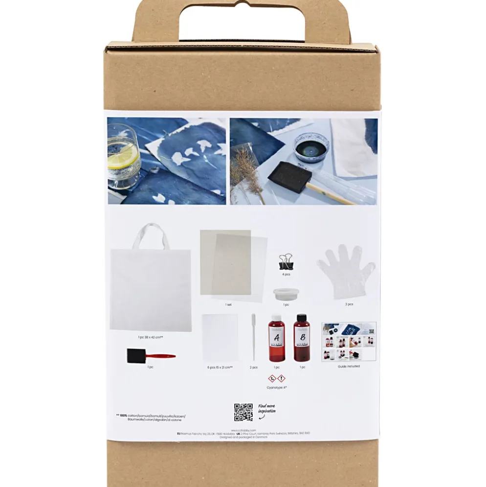 DIY Kit Cyanotypi Tekstil, blå