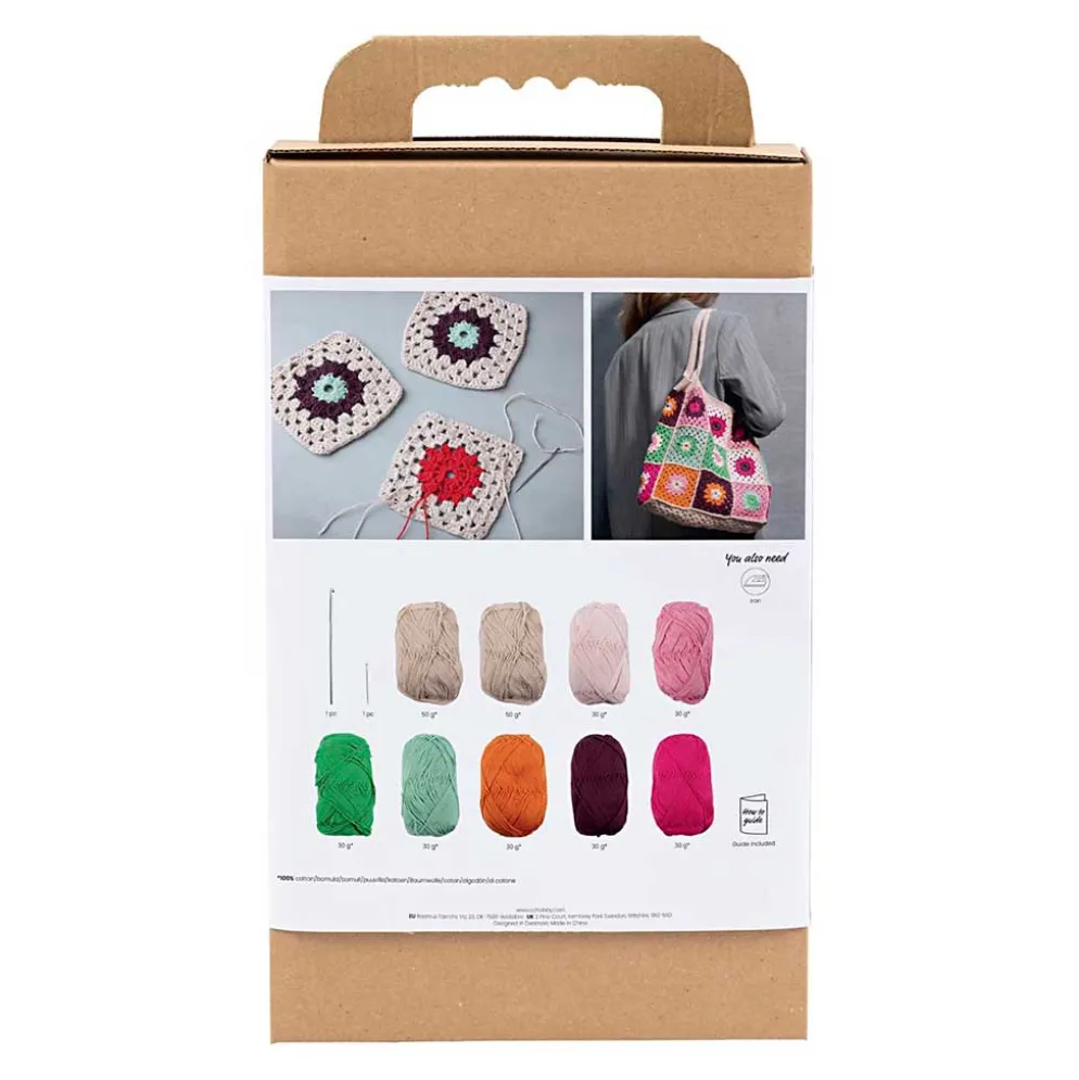 DIY Kit Hækle, Taske, colorful