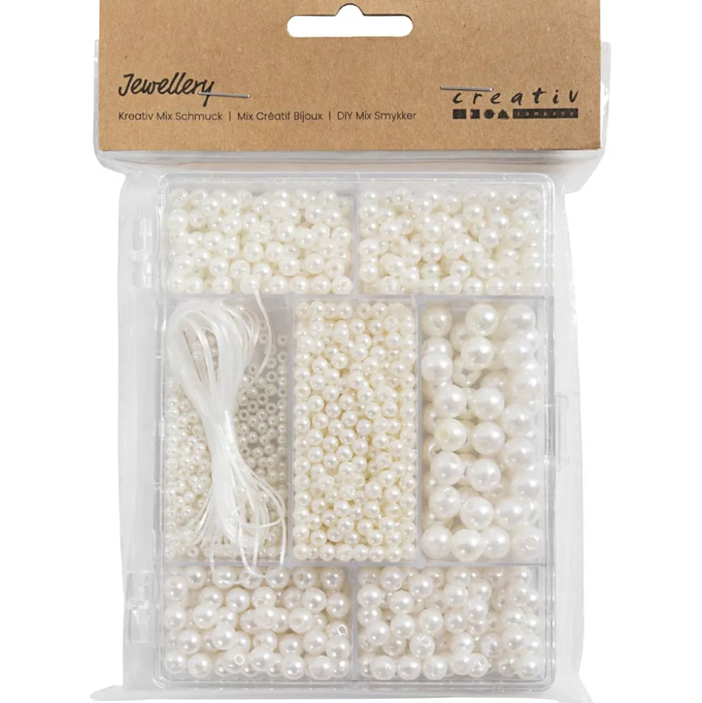 DIY Mix Smykker, Halskæde og armbånd Hvid perlemor