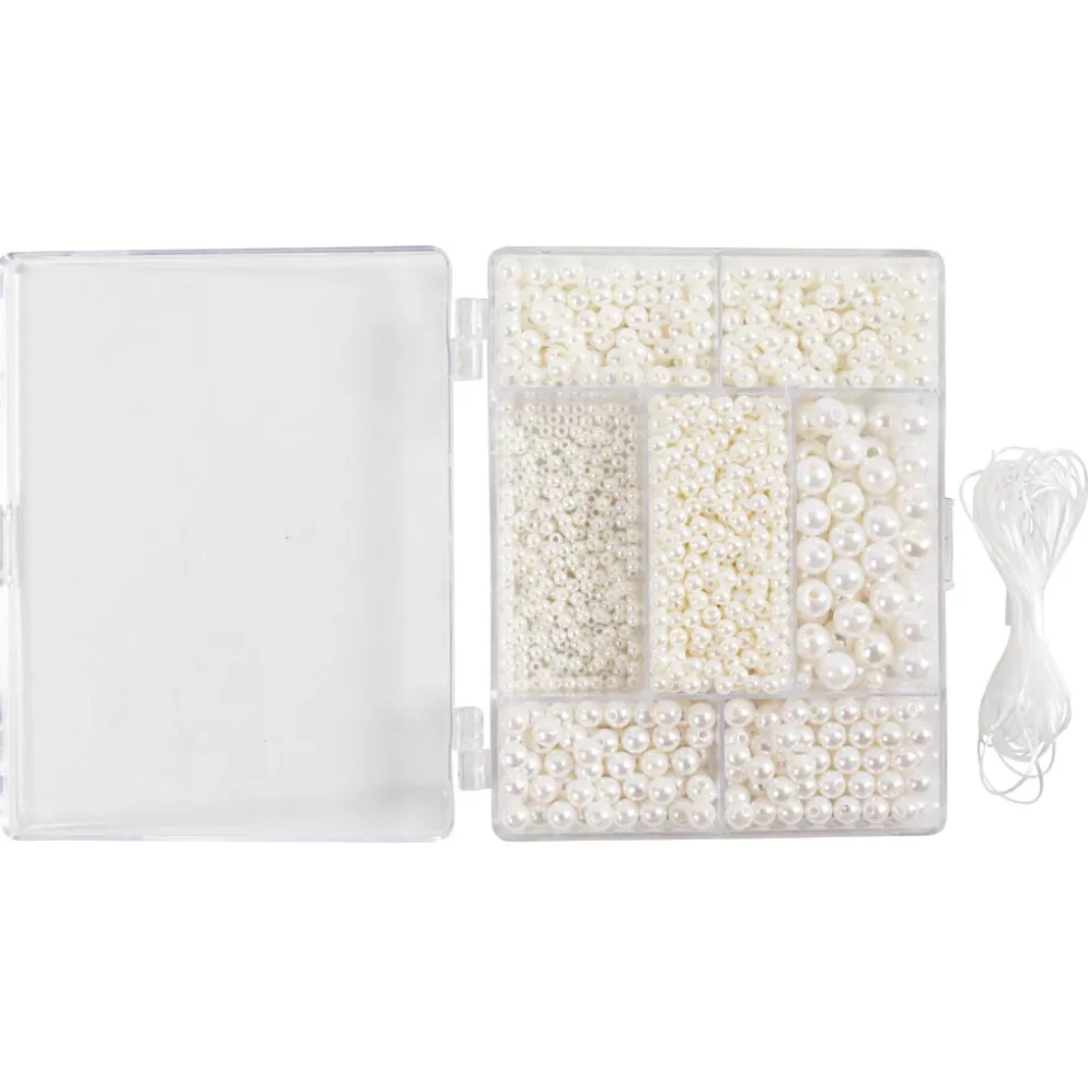 DIY Mix Smykker, Halskæde og armbånd Hvid perlemor