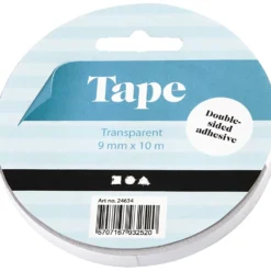 Dobbeltklæbende tape, B: 9 mm, 10 m