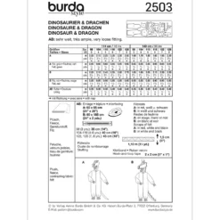 Drage/Dino Burda Kids 2503 str. 98-128