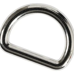 D-ring 10 mm, Sølv
