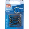 D-ring 4stk. 30mm, Sort metal
