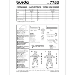 Dukketøj Burda 7753