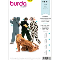 Dyr kostumer Burda 2478 str. 36/38 – 48/50