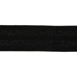 Elastik med lurex 40mm Sort