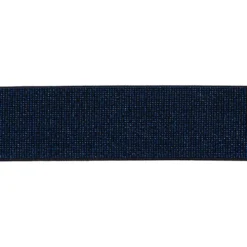 Elastik m/ lurex 38mm Marineblå