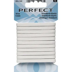 Elastik, 5 mm, 10 meter, Hvid