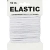 Elastik 5 mm, 10 m Hvid