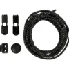 Elastik m/refleks 2mm, 2 x 1,2m Sort