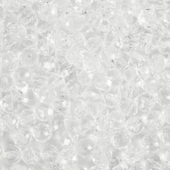 Facetperler, krystal, str. 3×4 mm, hulstr. 0,8 mm, 100 stk./ 1 pk.
