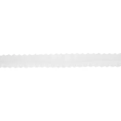 Festonblonde blank med hulmønster, 25mm Hvid
