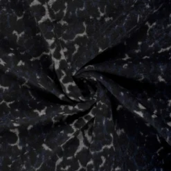 Filtet jacquard leopard Mørk Marineblå