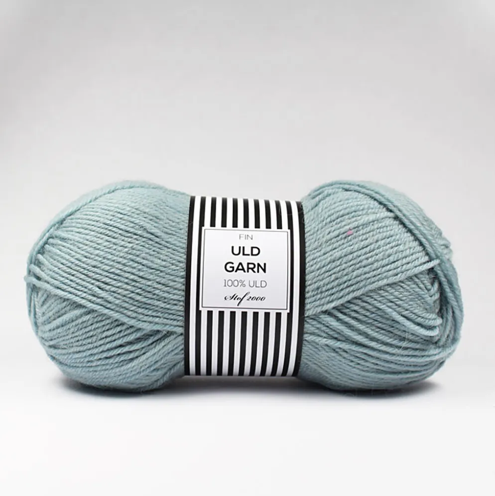 100% Fin Baby uldgarn Støvet turkis
