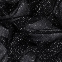 Fin tyl m/ sølv glitter, sort
