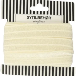Foldeelastik 16mm 3mtr.  Råhvid