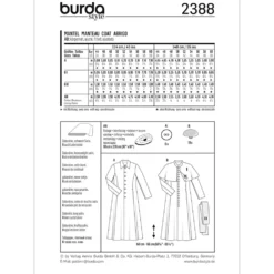 Frakke kostume Burda 2388 str. 44-60