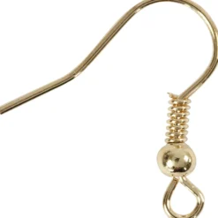 Fransk ørekrog, 10stk. 18 mm Forgyldt