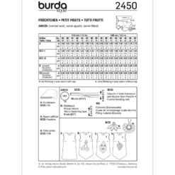 Frugt kostume Burda 2450 str. 36-50