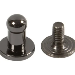 Geværknap 8mm Sort/ metal