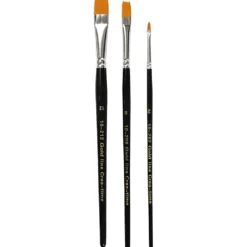 Gold Line Pensler, 3-12 mm, flad, 3 stk.