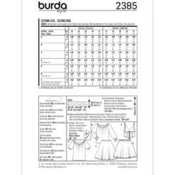 Gothic-girl kostume Burda 2385 str. 34-42