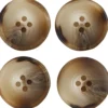 Habitknap 4-huls, 23 mm, 4 stk. Beige/lysebrun