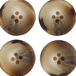 Habitknap 4-huls, 23 mm, 4 stk. Beige/lysebrun