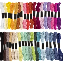 Harmoni broderigarn, tykkelse 1 mm, 42 bdt. Ass. farver