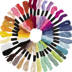 Harmoni broderigarn, tykkelse 1 mm, 42 bdt. Ass. farver