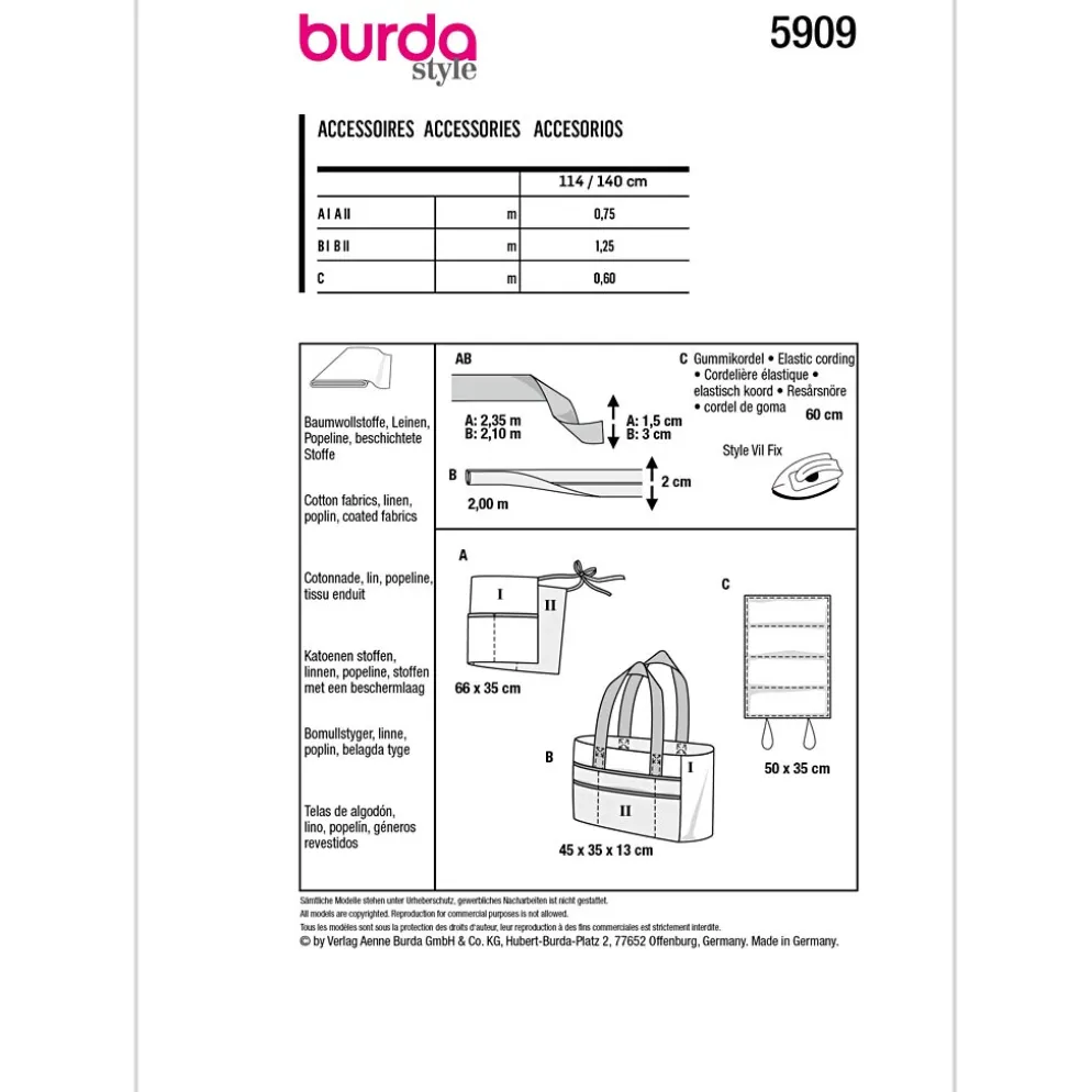 Havetilbehør Burda 5909