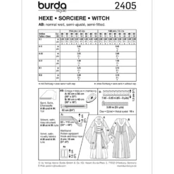 Heks kostume Burda 2405 str. 36-50