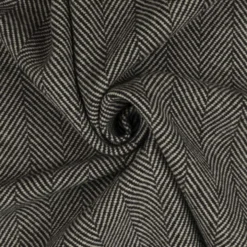 Herringbone m/ uld Sort