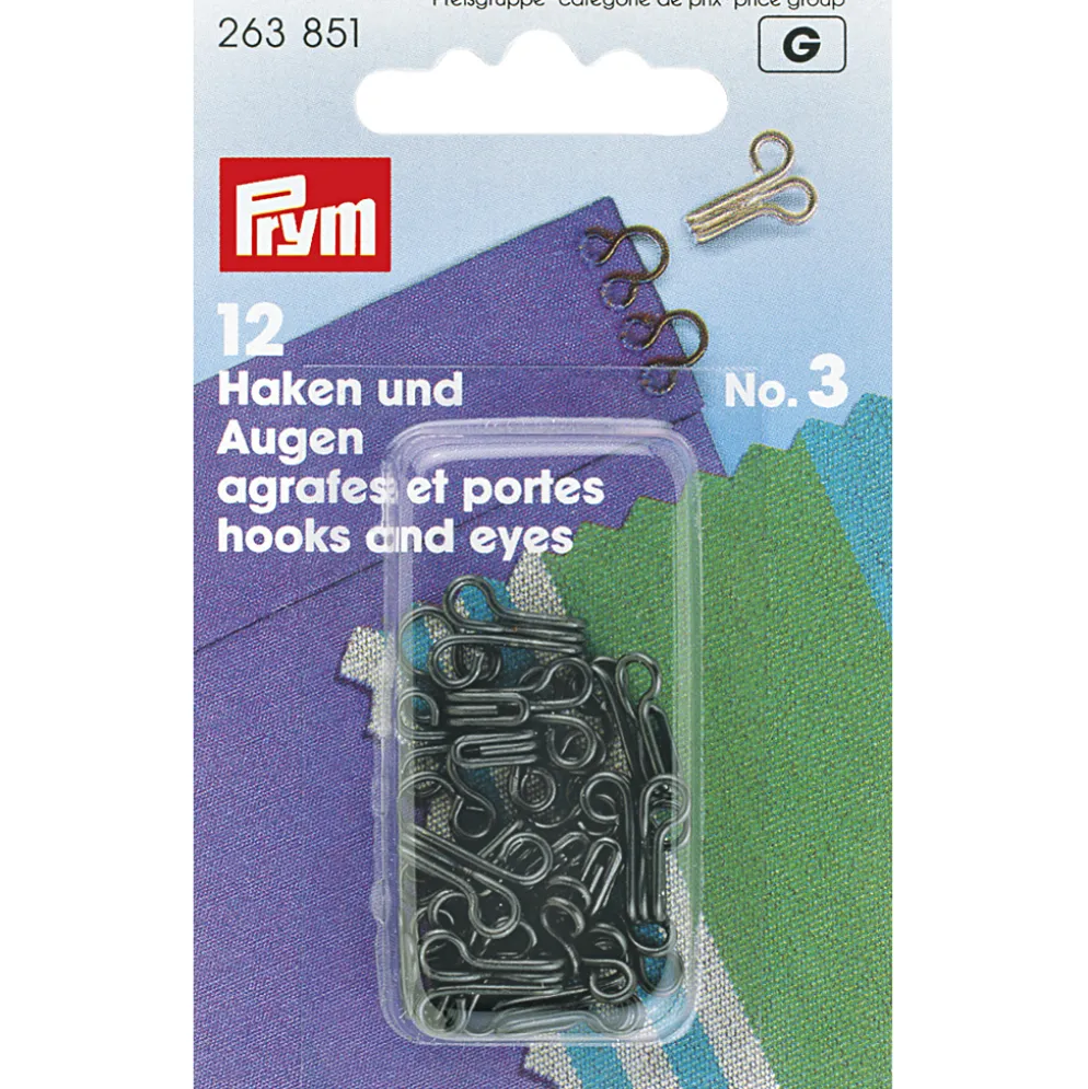 Hægter & maller, nr. 3, 12 par, Sort