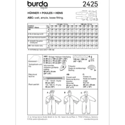 Høns kostume Burda Kids 2425 str. 116-146