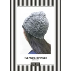 Hue m/snoninger one size Strikkeopskrift