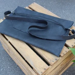 Imiteret skind vintagelook Sort