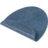 Imit. ruskindslap til påstrygning, Slate blue, 2 stk.