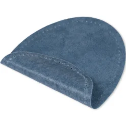 Imit. ruskindslap til påstrygning, Slate blue, 2 stk.