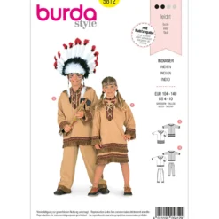 Indianer kostume Burda Kids 5812 str. 104-140