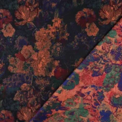 Jacquard blomster – multicolour Mørk grøn
