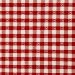 Jacquard m/ hjerter Rød