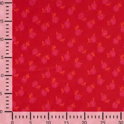 Jacquard m/små blomster Lys postkasse rød