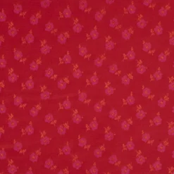 Jacquard m/små blomster Lys postkasse rød